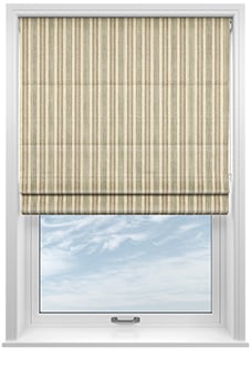 Castelle Stripe, Natural - Twist&Fit Roman Blind